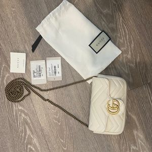 Super mini Gucci mini crossbody Pearl white